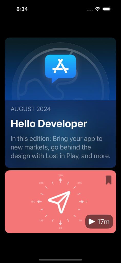 dark mode screenshot of FeaturePost app